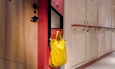 Thoughtful design features include notice board and flip hook outside the door entrance of each flat. 